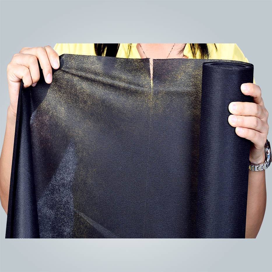 100% Plyester czarny spunbond włókniny tkaniny dostawcy