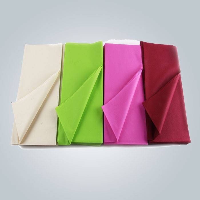 Pre-cut 45gsm Various Colors Tnt Disposable Table Cover with 25 m long