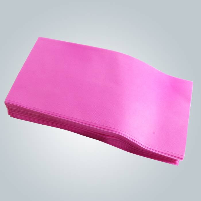Pink Color Disposable Couch Cover Bedsheet In Pieces For Spa