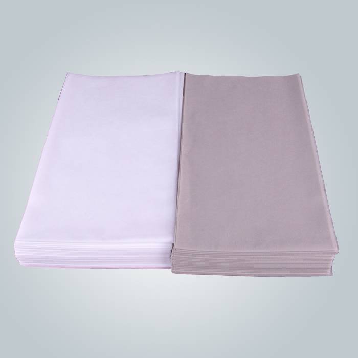 Hoja de sábana plana no tejida del color blanco y gris del Bedsheet médico del cuidado