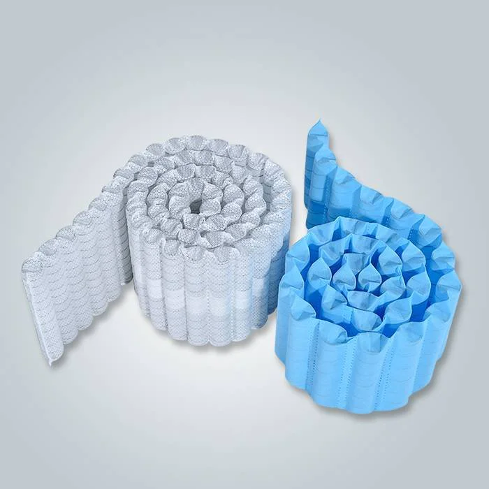 product-rayson nonwoven-Pocket Spring Use 70gr Blue White Color Spunbond Nonwoven-img-2