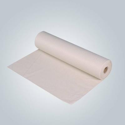 Beige / grey 90gram anti slip non woven fabric for mattress