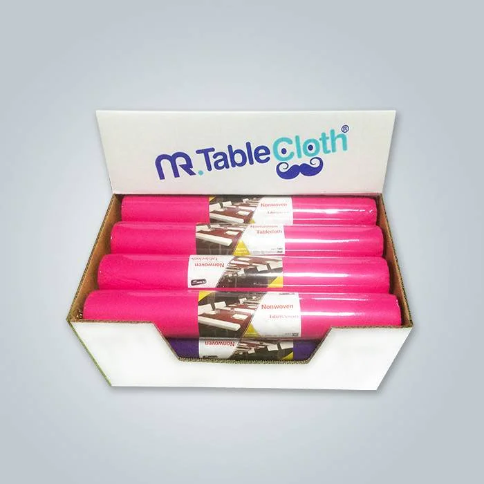 Pink color table runner in France market