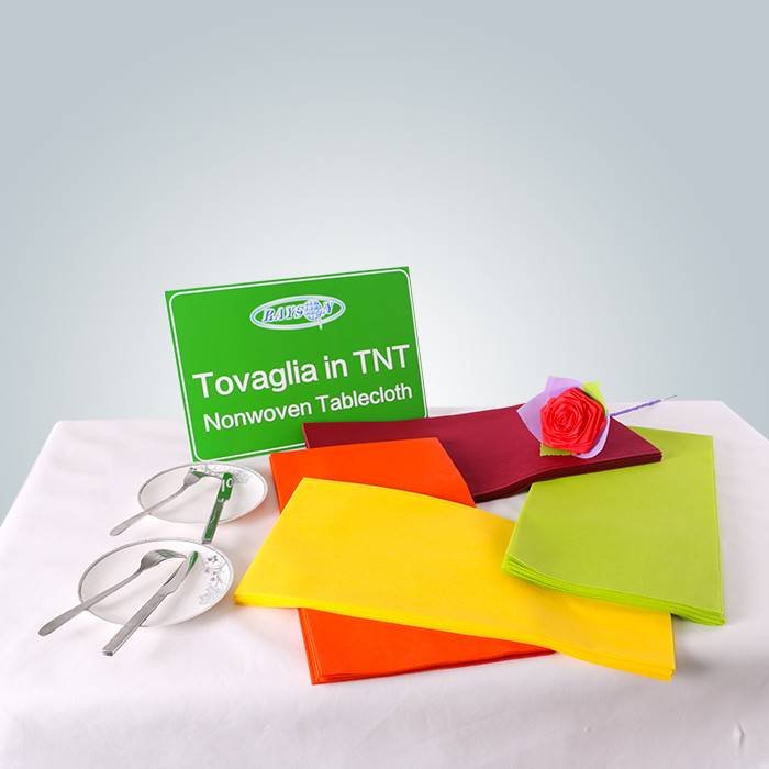 rayson nonwoven,ruixin,enviro Colorful non woven table cloth Non Woven Tablecloth image61