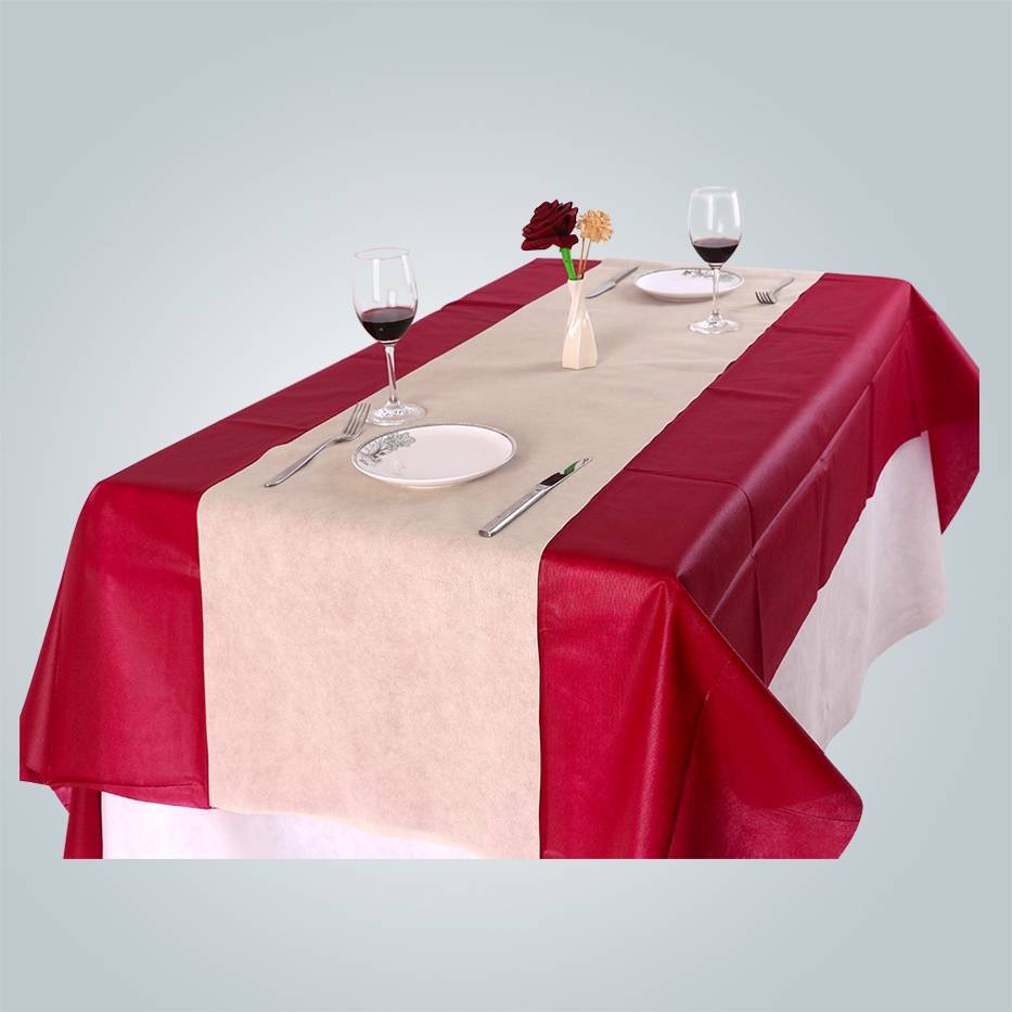 rayson nonwoven,ruixin,enviro Bordeaux TNT non woven tablecloth for party Non Woven Tablecloth image58