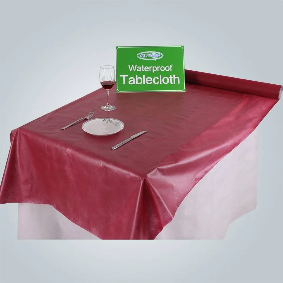50gsm waterproof non woven tablecloth roll with PE film