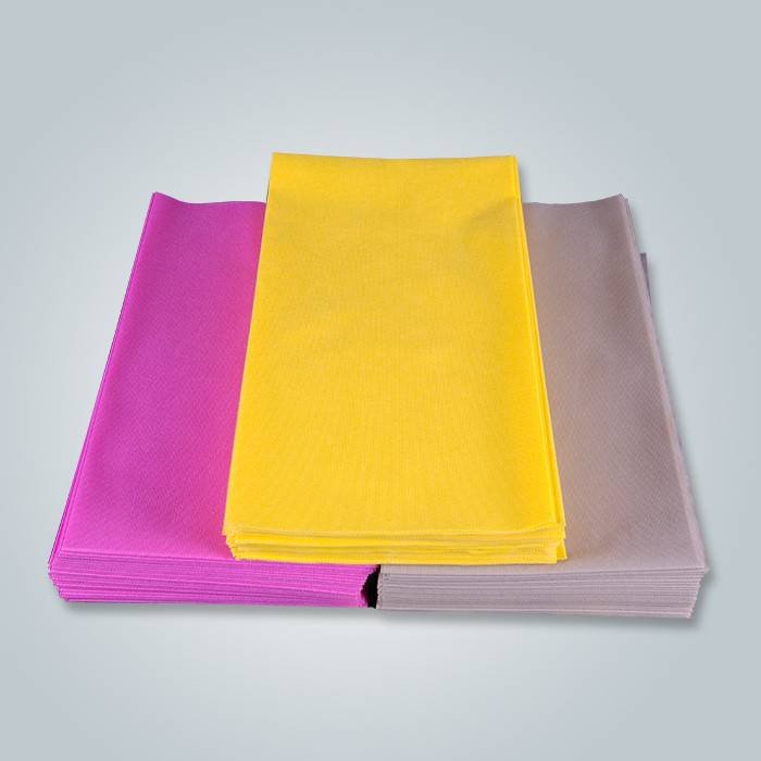 Yellow non woven table cloth