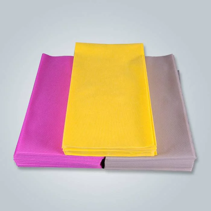 Yellow non woven table cloth