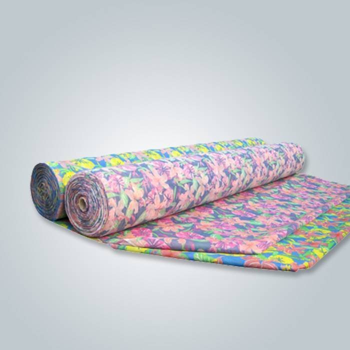 La fábrica proporciona directamente el rollo impreso no tejido de Spunbond de la materia textil casera