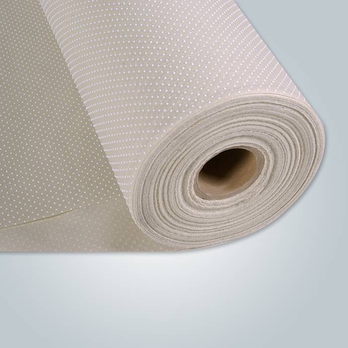 Tessuto in PP non tessuto a pois in PVC beige
