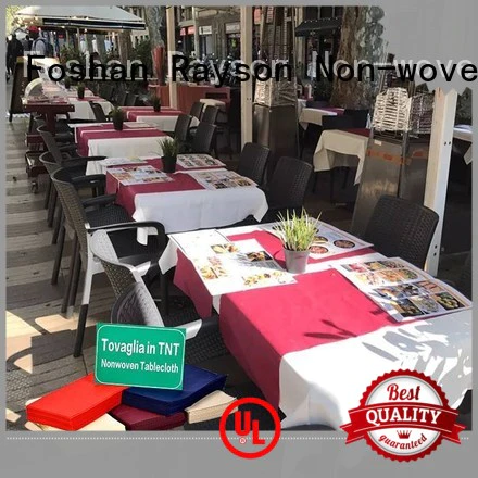 pp non woven fabric manufacturer 45gsm sgs printed table covers manufacture