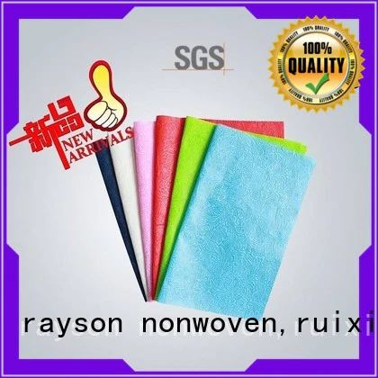 embossed precuted rstc03 non woven cloth rayson nonwoven,ruixin,enviro manufacture