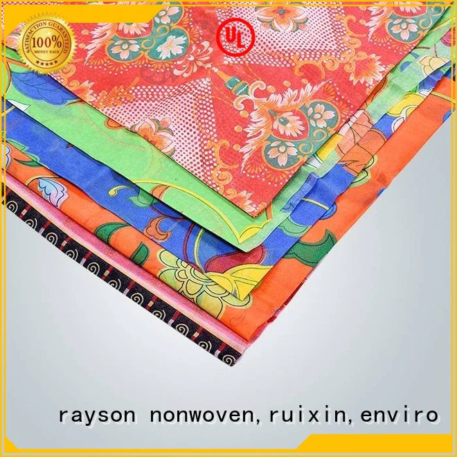 spunlace nonwoven fabric suppliers table disposable flower rayson nonwoven,ruixin,enviro Brand