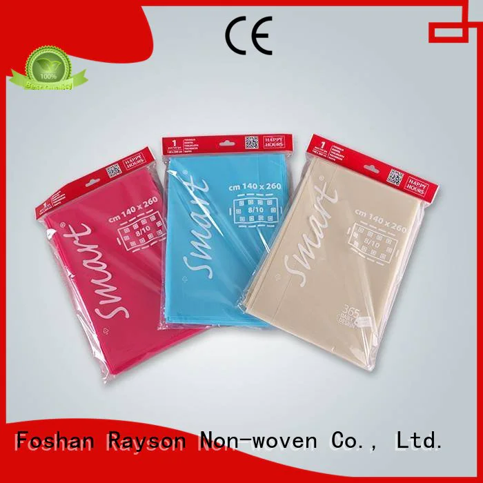 Quality rayson nonwoven,ruixin,enviro Brand 38g fabrics non woven tablecloth