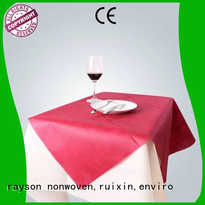 red non woven tablecloth colours uniformity rayson nonwoven,ruixin,enviro company