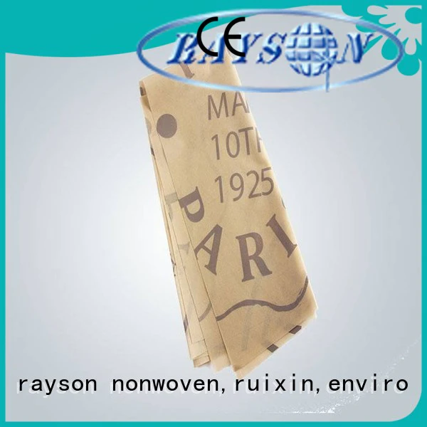rayson nonwoven,ruixin,enviro Brand sgs piece custom pp non woven fabric manufacturer