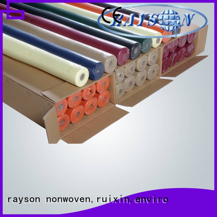 water disposable table cloths lamination rayson nonwoven,ruixin,enviro company