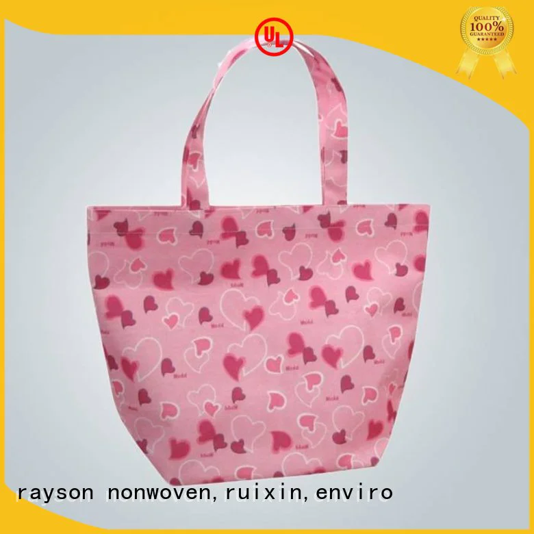 rayson nonwoven,ruixin,enviro printing non woven bags price per kg design for indoor