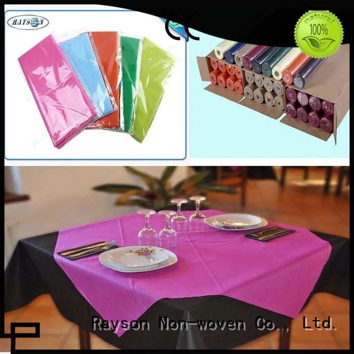 rayson nonwoven,ruixin,enviro Brand 60gsm tablecloths dualpurpose non woven cloth shopping