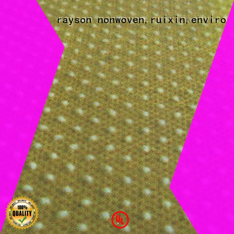 rayson nonwoven,ruixin,enviro dotted laminated non woven fabric supplier for hotel