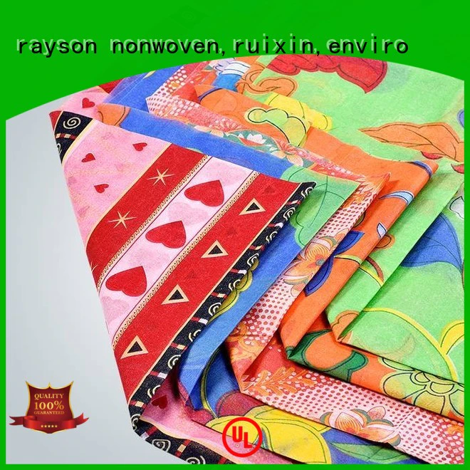 different folding OEM printed table covers rayson nonwoven,ruixin,enviro